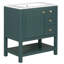 Meuble-lavabo simple 30 po avec plateau en bois manufacturé Kalyann-1878627435