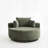 55“ Wide Compression Swivel Modern Round Corduroy Barrel Chair With Channel Tufting-1829547438