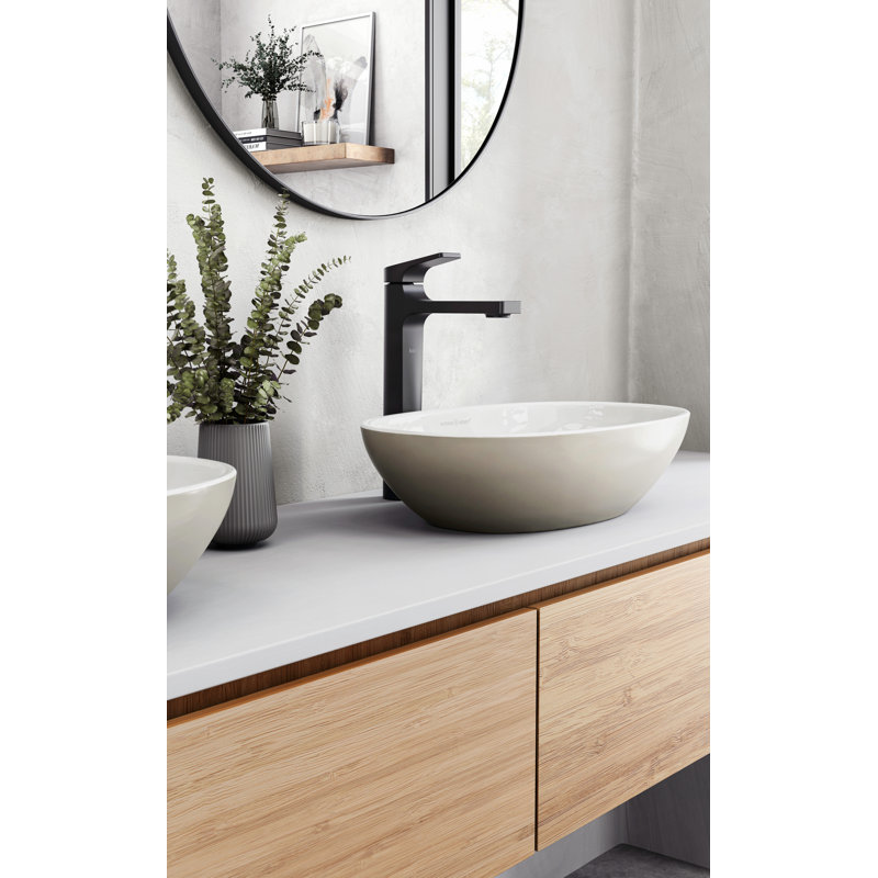 Ode Single Handle Tall Lavatory Faucet, Black