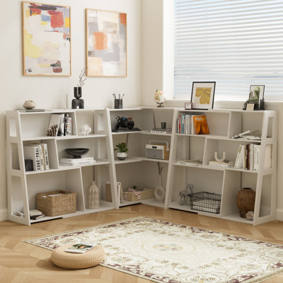 3 Tier Wood Bookcase Storage