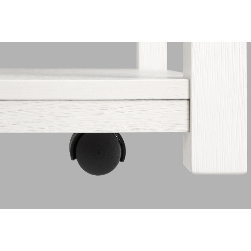 Table basse de bout de table basse de style campagnard 3 pièces avec tablette ouverte brun et blanc