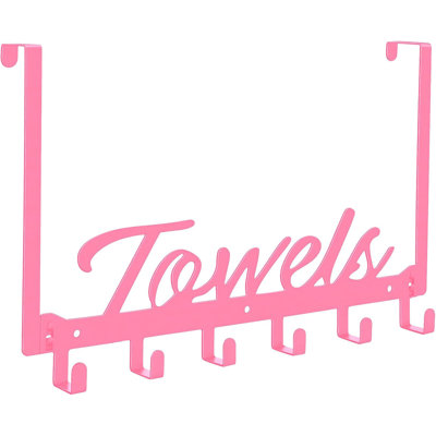 Porte-serviettes robuste à 6 crochets au-dessus de la porte, idéal pour la chambre à coucher, la salle de bain et la cuisine