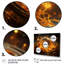 Verre de feu saturn planète III - planètes, art mural sur toile 4 pièces-2023866873