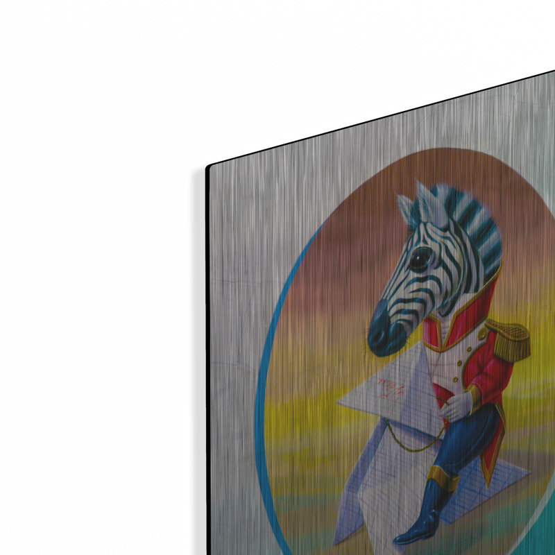 «Mister Zebra» par Valery Vecu Quitard, H 16 po x l 12 po