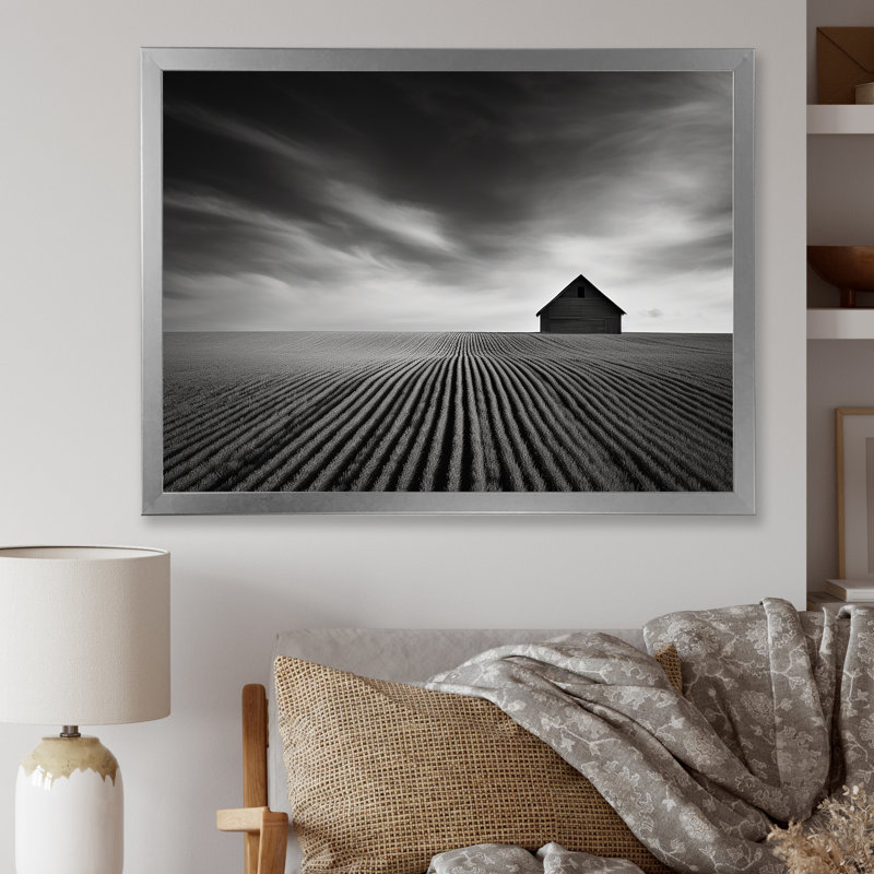 Décoration de campagne grange noire et blanche - Décoration murale grange_106680, H 30 po x l 40 po x P 1,5 po