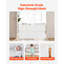 Barrière de bébé rétractable de 34 po de hauteur extensible à 55 po de large pour les enfants ou les animaux de compagnie - blanc