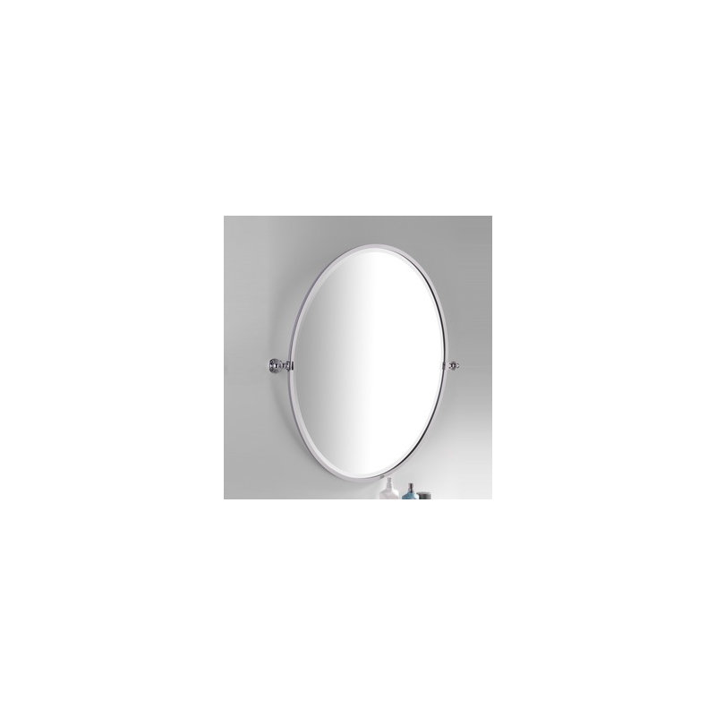 Metal Beveled Wall Mirror, Polished Brass
