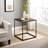 Square End Table with Parquet Top