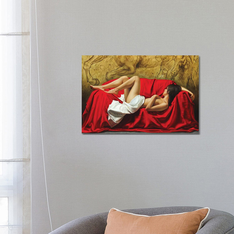 «Da Vinci Horses» par Omar Ortiz - impression sur toile tendue, H 18 po x l 26 po x P 1,5 po