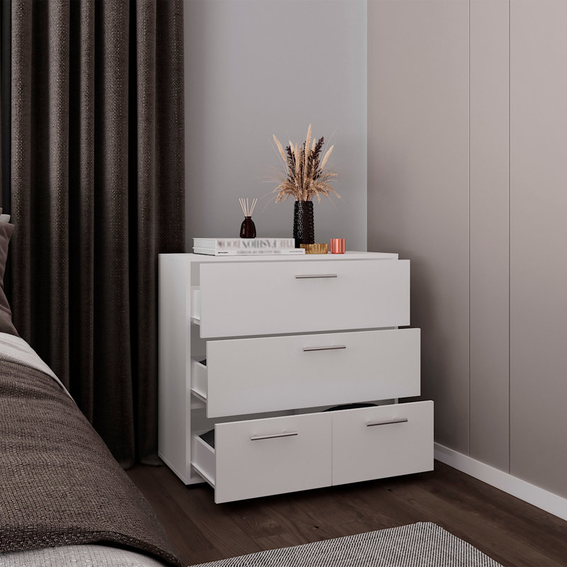 Large commode à quatre tiroirs, rangement pour chambre à coucher
