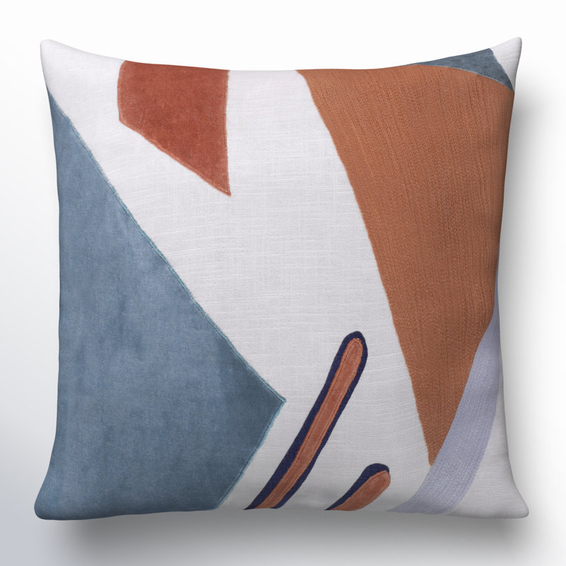 Housse de coussin Astri, Brun / multicolore, Carré 18 po, Inférieur