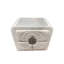 Table de chevet Shelyn White Teddy Sherpa & Chrome (Comprend seulement la table de chevet)