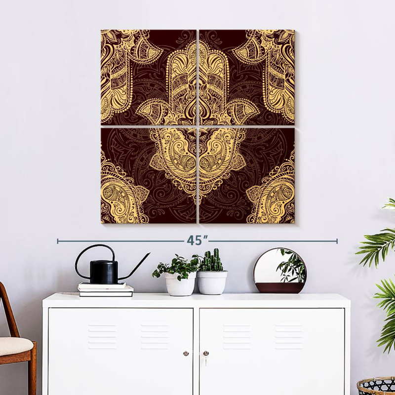 Motif de symbole Kerrick Hamsa, H 32 po x l 32 po