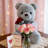 Teddy Bear With Roses Flower Plush Toy Home Decor For Valentine's Day Gifts 10" H X 5" W-2130627980