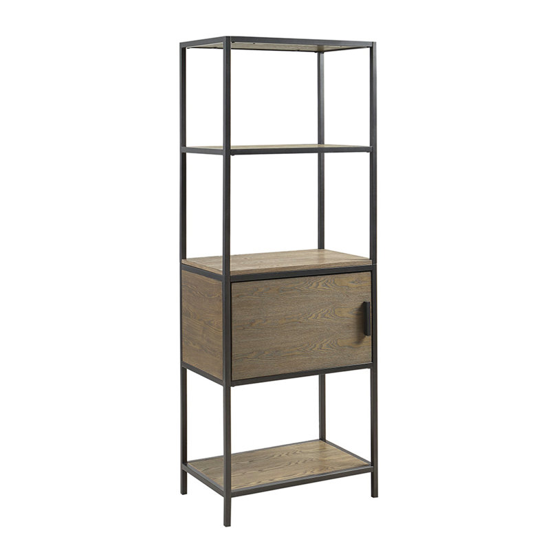 3-Shelf Bookcase With Storage Cabinet