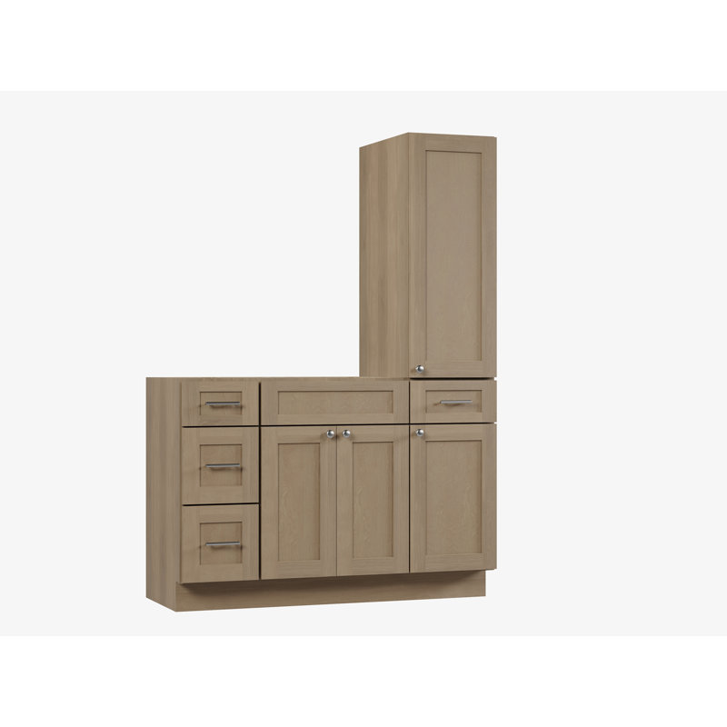 Ensemble de meuble-lavabo simple 51 po Disar, Chêne naturel