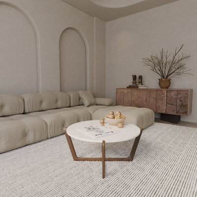 Averardo Cross Legs Coffee Table