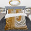 Ensemble de housse de couette en microfibre / polyester Gold Eernal Swirl I-1103517121