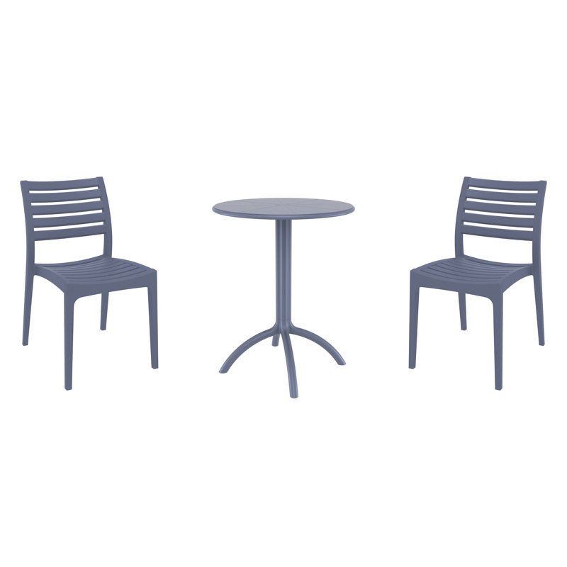 Ensemble bistro 23,6 po Jacinta, Gris foncé