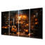 Ensemble de décorations murales en métal orange et noir