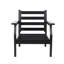 Stas - Chaise avec accoudoirs avec coussin - Structure noire et coussins gris