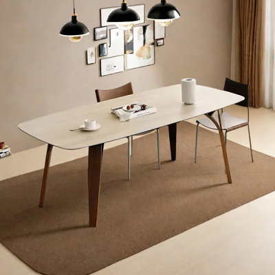 Unique and simple rectangular dining table