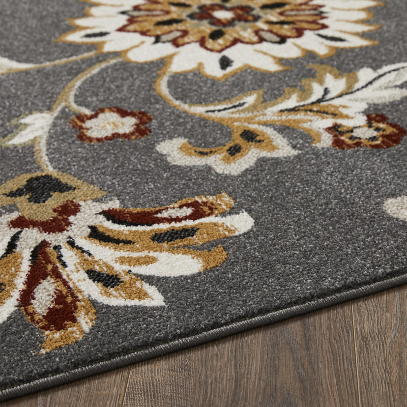 Elaynah Performance Floral Indoor Rug, Rectangle 5'3" x 7'3"