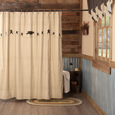 Meacham 100% Cotton Floral Shower Curtain