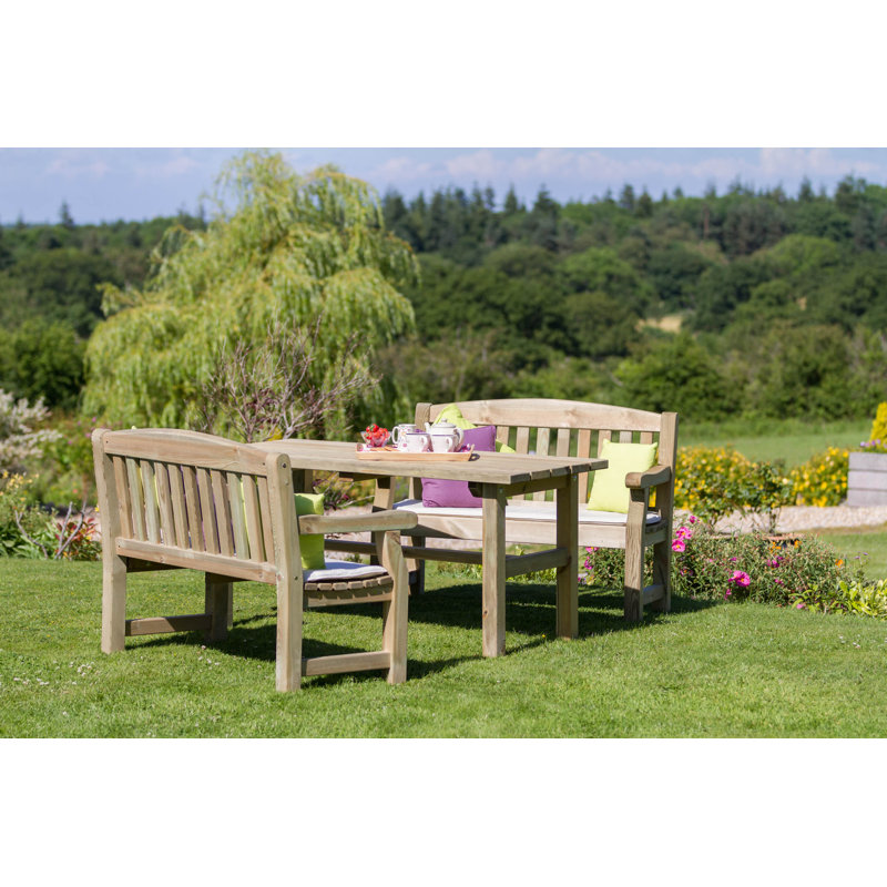 Gosnold 4 - Person Wood Patio Dining Set with Rectangular Table