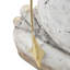 Figurine de grenouille blanche 11,4x8,3x24,8 "avec bras et yeux dorés