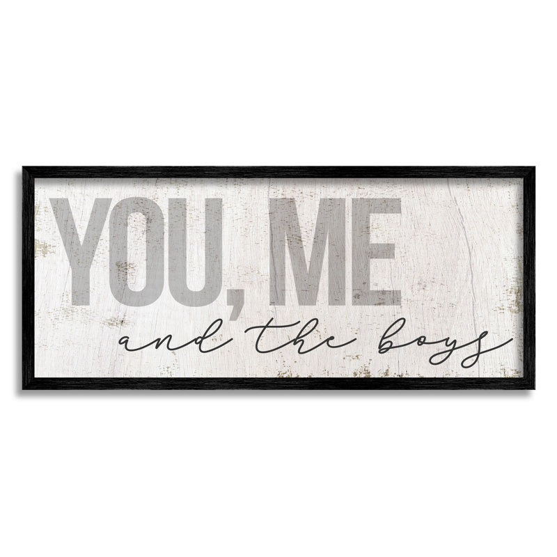 «You You Me & The Boy Family» encadré sur bois par Lil 'Rue, impression, Giclée encadrée noir minuit, L 13 po x H 30 po