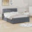 Lit plateforme tapissier avec lit gigogne-654439026