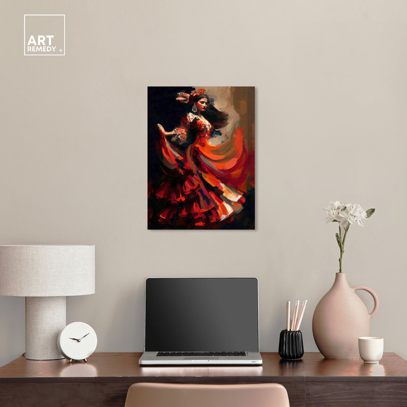 «Dancer II Canvas» par Art Remedy, Toile tendue, H 20 po x l 16 po