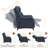 30.7" Oversize Extra Wide Mid-Century Solid Wood Frame Traditional Genuine Leather Pushback Recliner-1176625761
