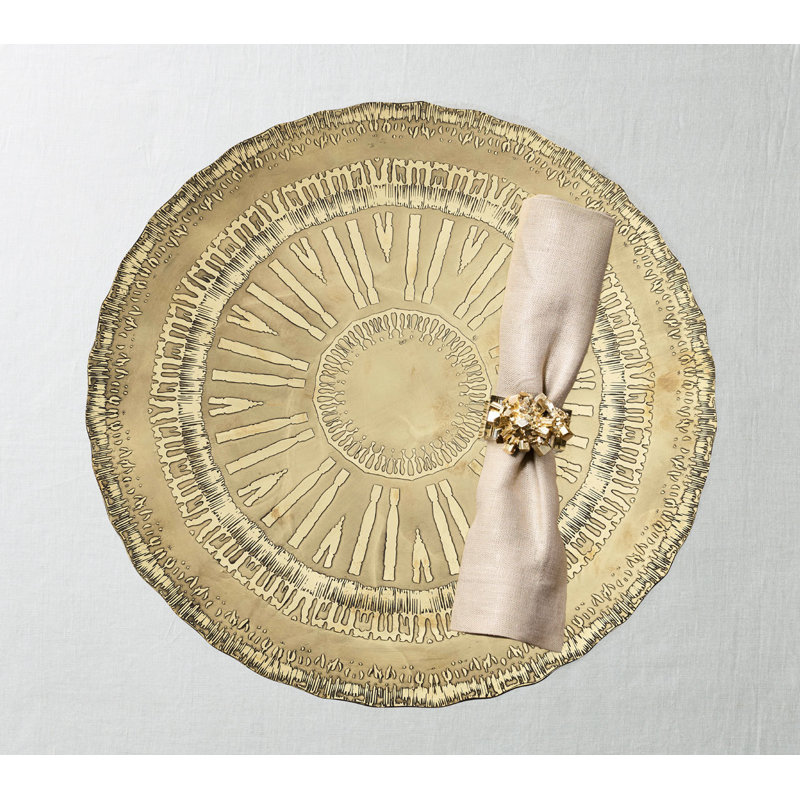 Geode Napkin Ring, Gold