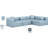 Houswerth Upholstered L-Shaped Sectional Reversible-94884272
