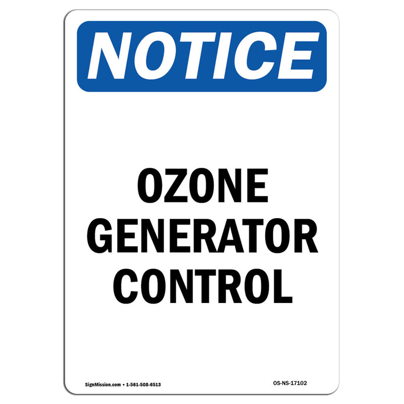 Ozone Generator Control Sign