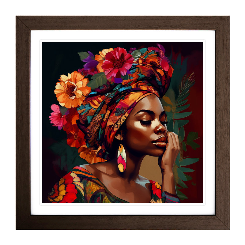 Single Picture Frame Print on Wood, Walnut