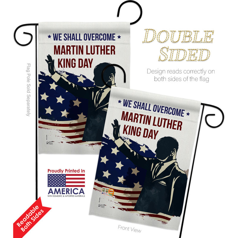 Double Sided 18.5 in. H x 13 in. W Polyester Flag set