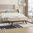 Teddy wool fabric, solid wood feet for solid weighing, and bed end stool with storage function-1918284892