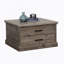 Table basse en bois de pin rustique avec rangement spacieux et conception durable pour des salons confortables-1903609325