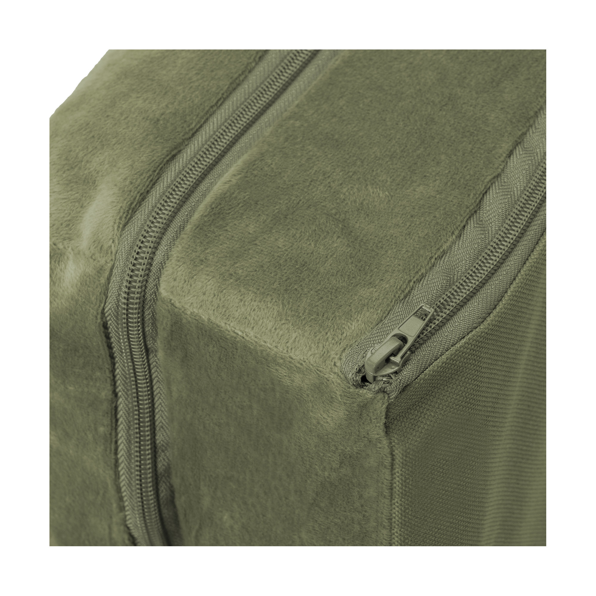 Faux Fur & Velvet Pillow Sofa Pet Bed, Dark Sage, Large (36" W x 27" D x 6.5" H)
