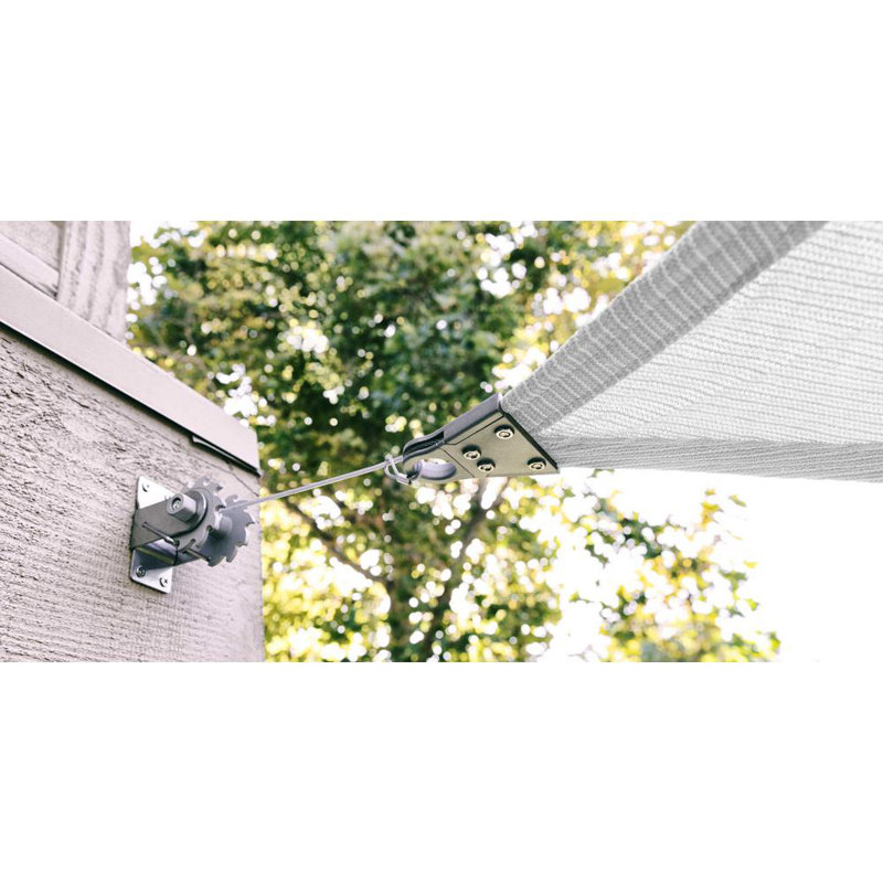 Reinforced Super Ring 20 'x 24' Rectangle Shade Sail, Brown, 20' W x 24' L