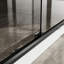 Double porte de douche coulissante 60 po x 72 po - verre trempé, noir mat, bruit époustouflant