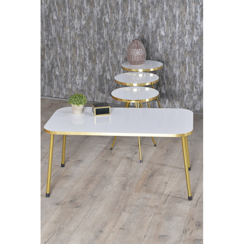 Galaviz Living Room Table Set, White