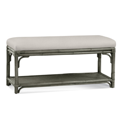 Summer Retreat Wicker Shelf Storage Bench
