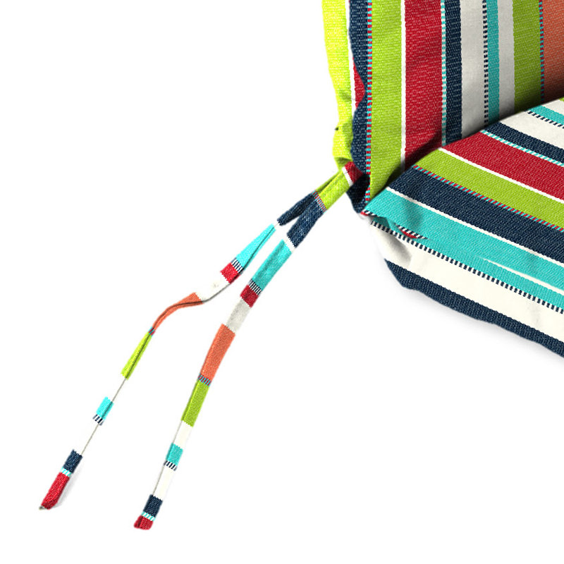 22" x 45" Outdoor Chair Cushion with Ties and Loop, Carousel Confetti, Sunbrella®