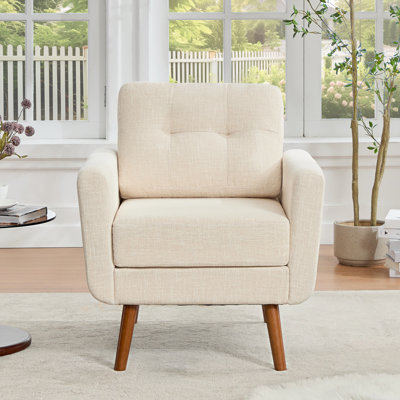 Estes 28.7" Mid-Century Modern Upholstered Accent Chair