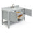 61'' Single Bathroom Vanity with Carrara Marble Top-59693551