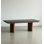 Black rectangular solid wood dining table